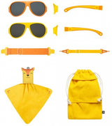Mokki cliquez changer les lunettes de soleil pour enfants 2 à 5 ans jaunes 2 pièces