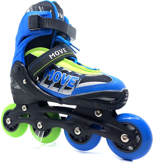 Déplacer les patins en ligne Fast semi-doux réglable Blue Green Taille 38-41