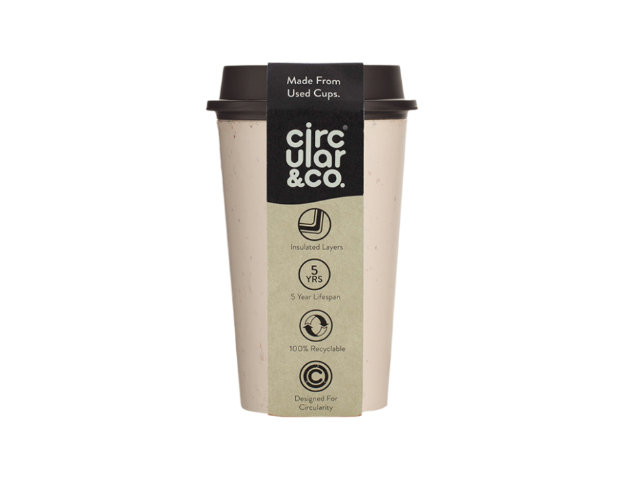 Circular Co. maintenant tasse de café Cutt 340 ml de crème noir