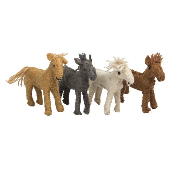 Papoose hračky Papoose Toys Barn Horses 4ks