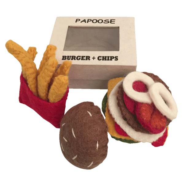 Papoose hračky Papoose Toys Burger a Chips