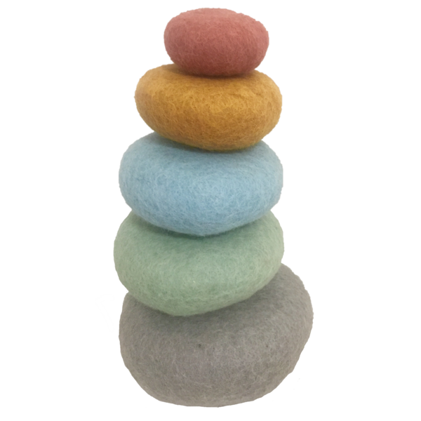 Papoose hračky Papoose Toys Earth Stacking Set 5ks