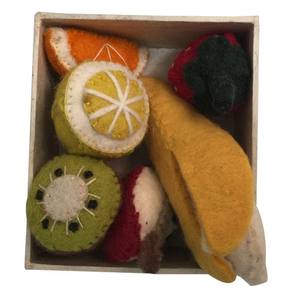 Jouets papoose Papoose Toys mini ensemble de fruits en boîte