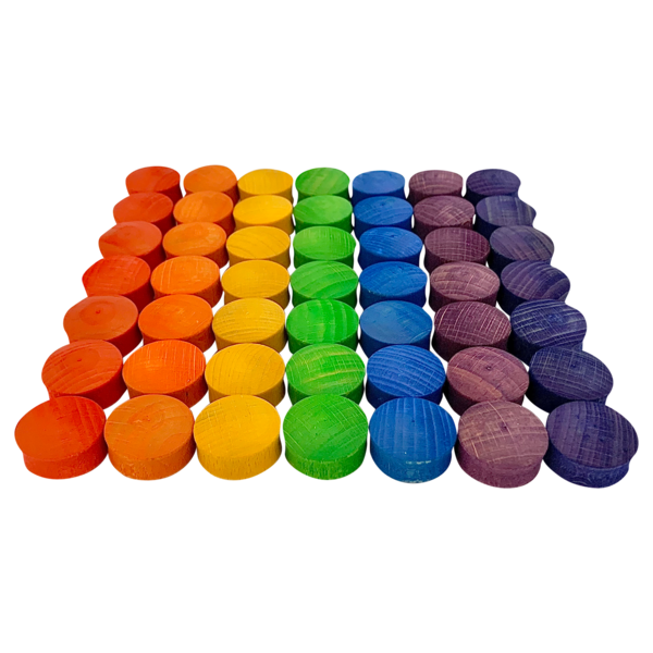 Papoose Toys Papoose Toys Mini Rainbow Convex 49pc