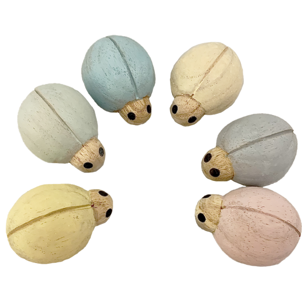 Papoose Toys Papoose Toys Pastel Ladybirds 6kpc