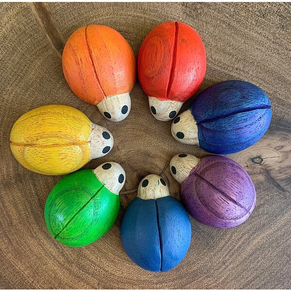 Papoose hračky Papoose Toys Rainbow Ladybirds 7kpc