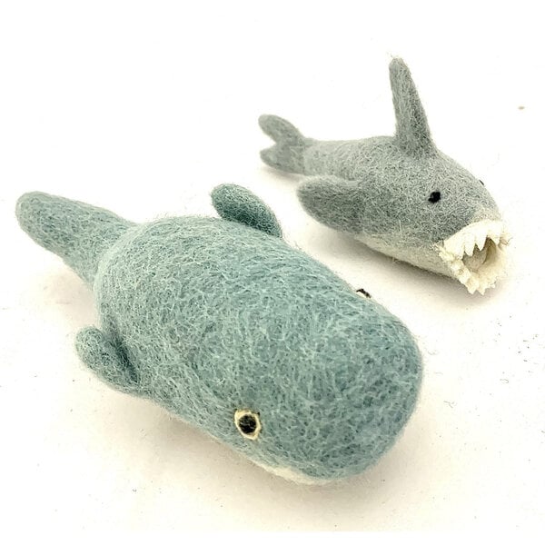 Hračky Papoose Hračky Papoose Toys Whale and Shark 2ks