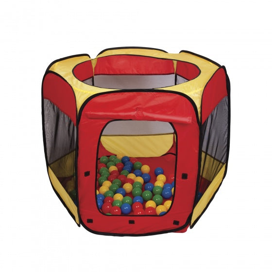 Toys paradiso Speelnt avec 100 balles 100 x 75 cm jaune rouge