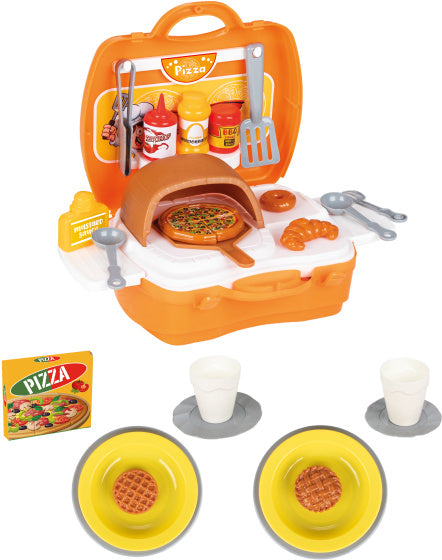 Pilsan jouets pizzaset oranje 35 pièces