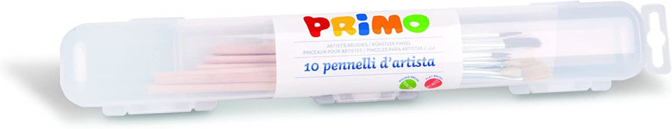 Primo Kwastens Set Junior 22 cm Wood Naturel 11 pièces