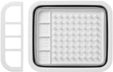 Rack de drain de proplus pliable 31,5 x 36,5 x 13 cm blanc gris
