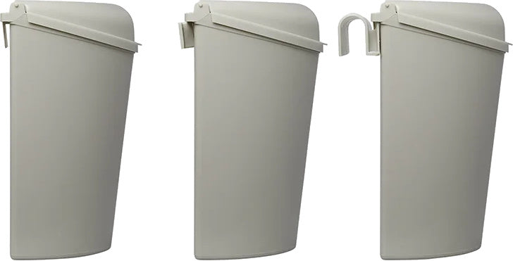 Bac de déchets de proplus avec couvercle 6 litres 29,5 cm gris clair