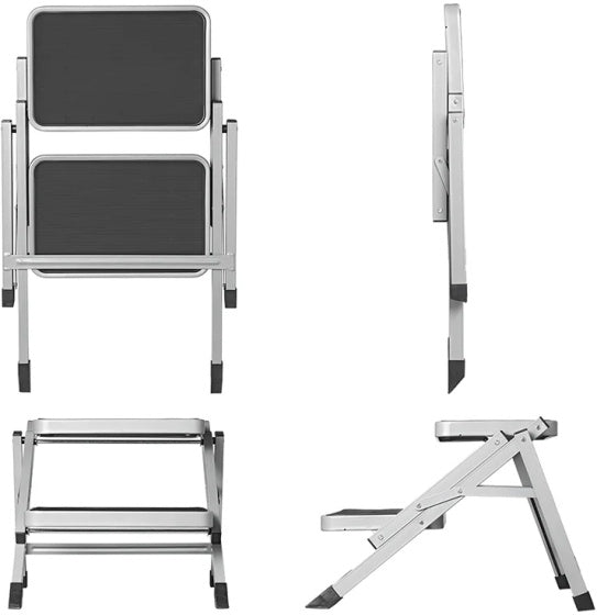 Proplus Stapping pliable 2 étapes 59,5 x 49 x 39 cm gris