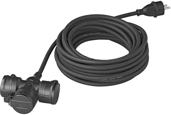 Câble d'extension Proplus Schuko 3 fois 10 mètres 3x1,5 mm² noir