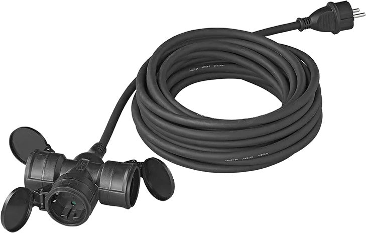 Câble d'extension Proplus Schuko 3 fois 20 mètres 3x1,5 mm² noir