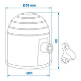 Capeur de remorquage de Proplus avec verrouillage en plastique 7 cm chrome