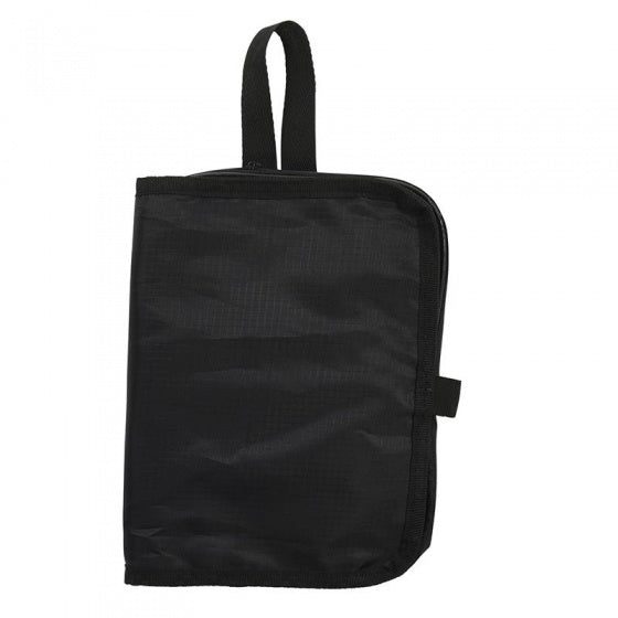 Sac de toilette pliable Proplus avec crochet suspendu 37,5 cm noir