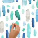 Colocat d'autocollant mural aquarelle refroidisse en vinyle 96 pièces
