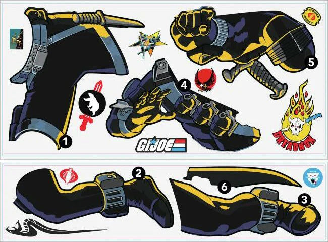 Colocat d'autocollant mural gi Joe Retro Eyes 93 cm 16 pièces