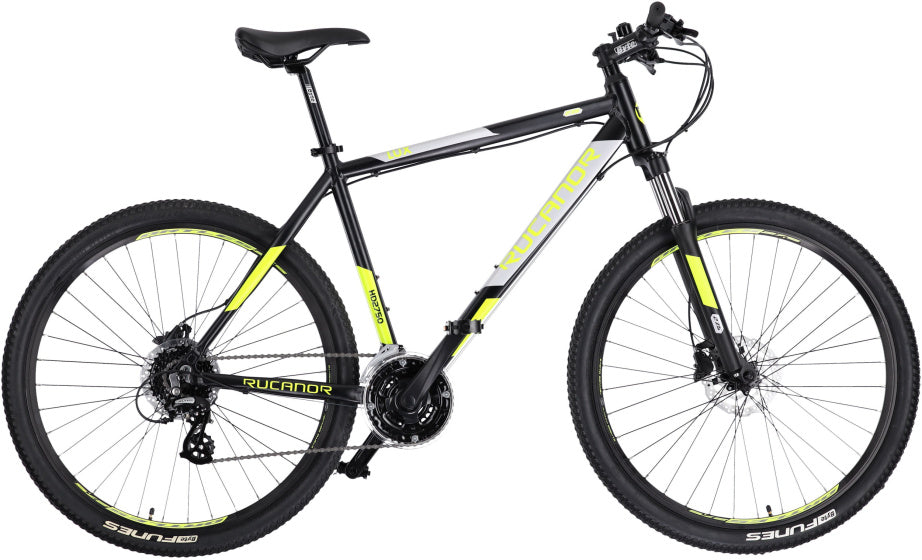 Rucanor lux 27,5 pouces 46 cm hommes 24V frein à disque hydraulique noir jaune