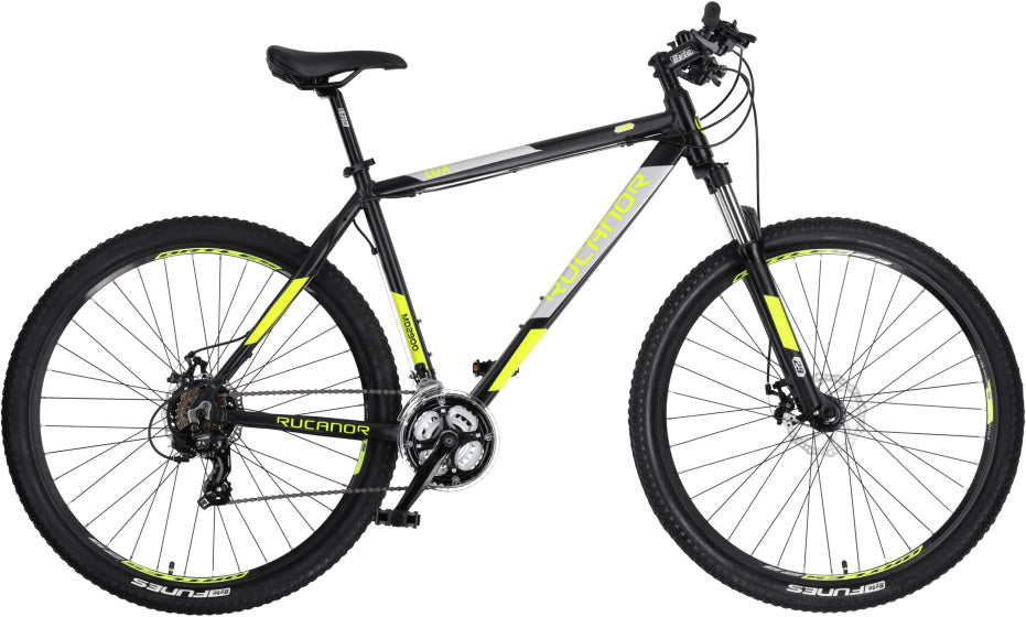 Rucanor lux 29 pouces 53 cm hommes 21V frein à disque mécanique noir jaune