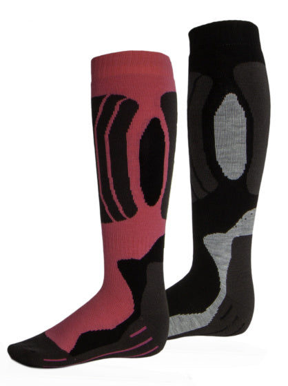 Chaussettes de ski Rucanor Svindal 2 pack Unisexe Black Rose Taille 35-38