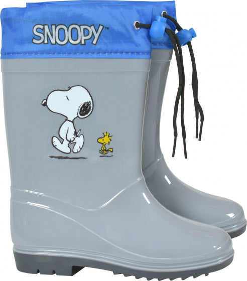 Bottes de pluie d'arachides Snoopy Junior PVC Gris Blue Taille 30-31