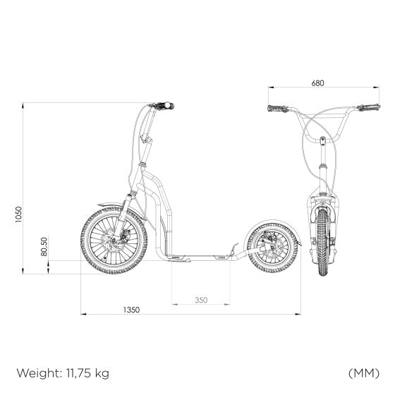 Stiga Sports Air Scooter 16 pouces étape autoflue