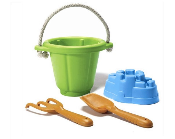 Green Toys Beach set with bucket, rake and scoop