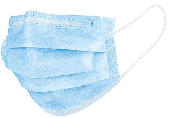 Bouchons buccaux Hi-point 3 couches en polyester unisexe bleu 50 pièces