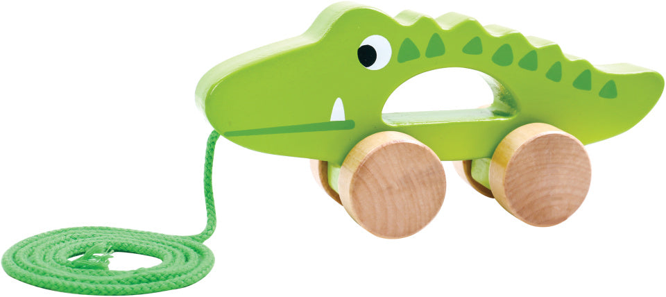 Toky Toy Crocodile en bois Trek Figure 18 mois verts