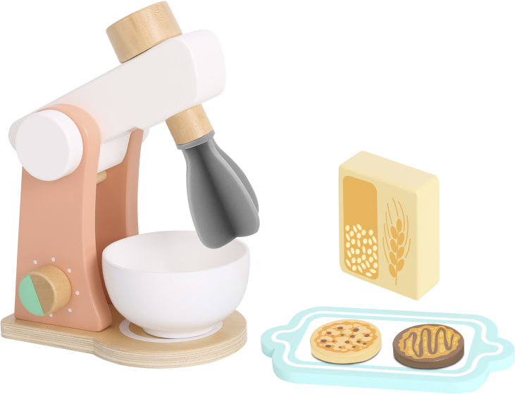 Toky jouet en bois mélangeur de cuisine avec accessoires 7 pièces