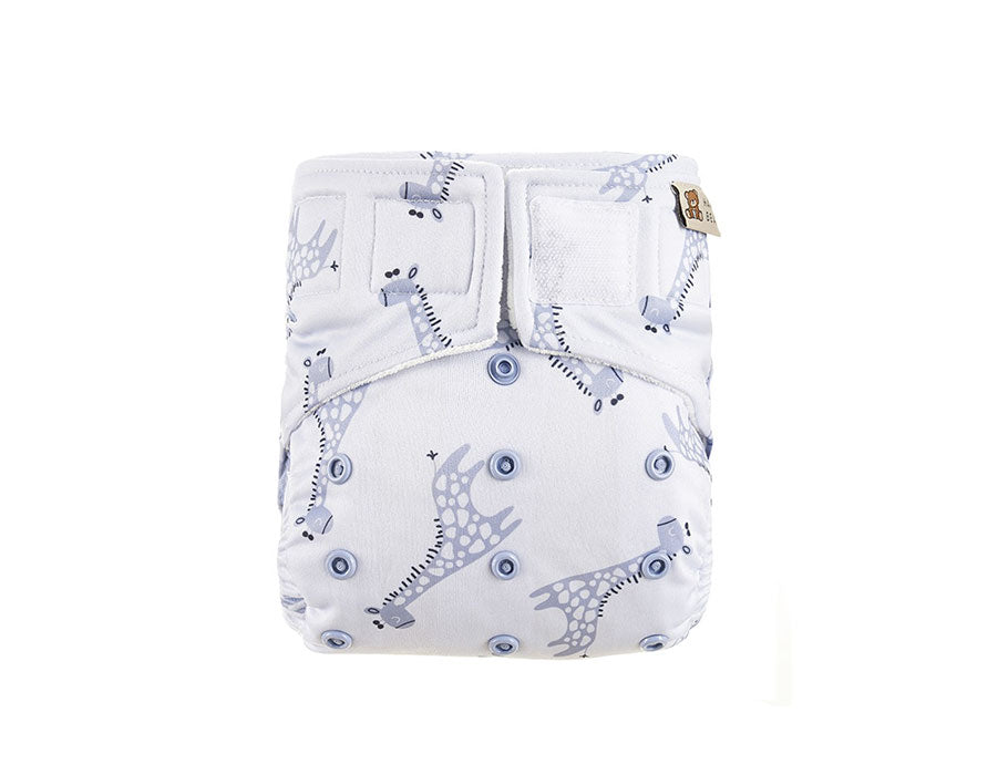 Happybear washable diaper all-in-one blue giraffe