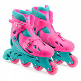 Xootz Inline Skates Hardboot Pink Turquoise Taille 32-35